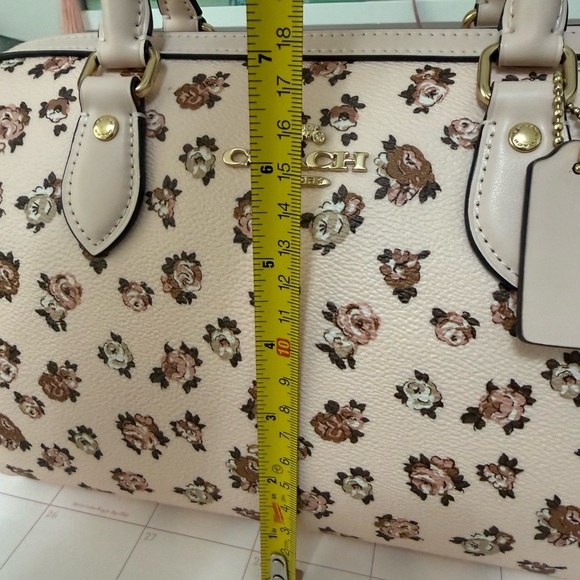 Coach Light Pink Floral Satchel - Picture 8 of 9